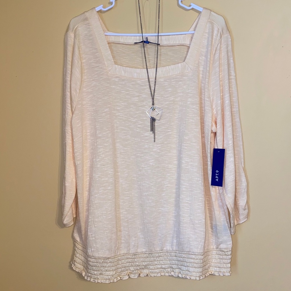 Cute Cotton Blouse with Necklace